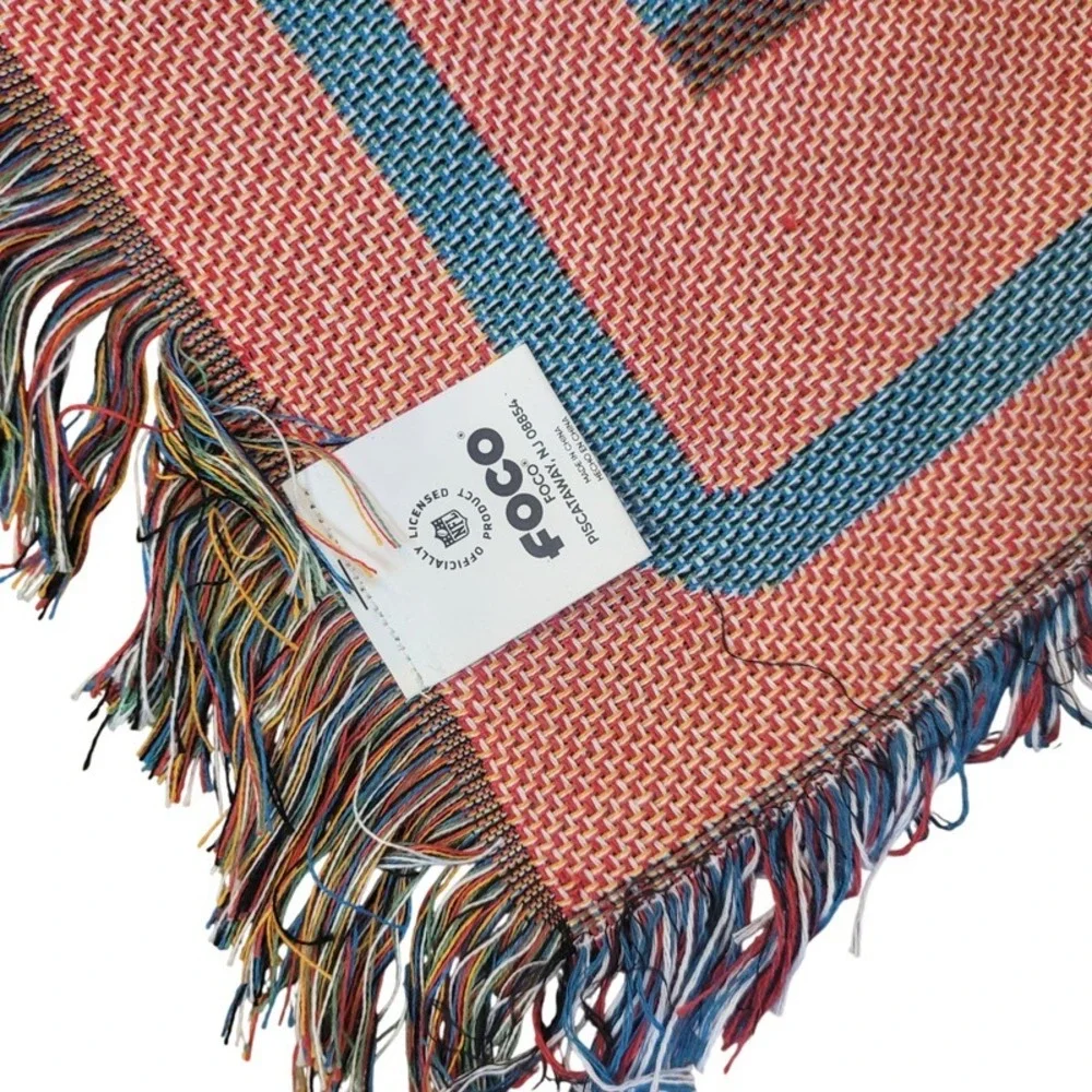 Miami Dolphins NFL Woven Tapestry 46x60 Multi Color by FOCO Fringed Edge - New